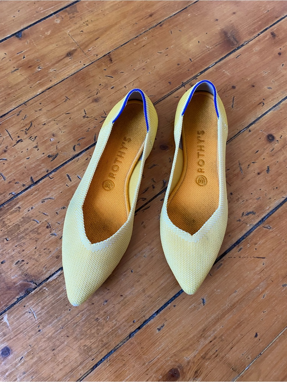 Rothy's Yellow Marigold The Point Ballet Flats
